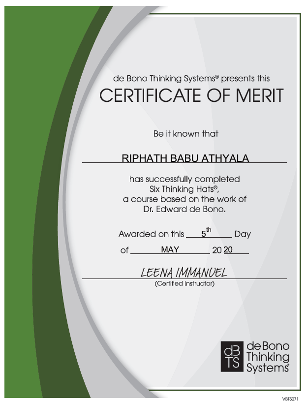 Lean SixSigma Blackbelt certificate preview